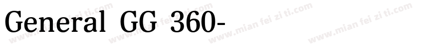 General GG 360字体转换